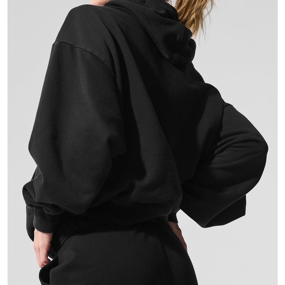 ALO Yoga Tops - ALO Yoga Black Oversized Hoodie
